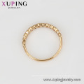 15004 Cheap price high quality channel setting colorful zircon women simple gold ring